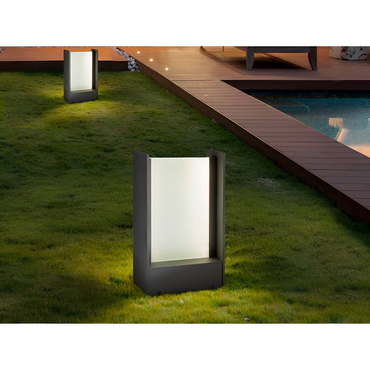 Matia LED Bollard Light 30cm - Grey
