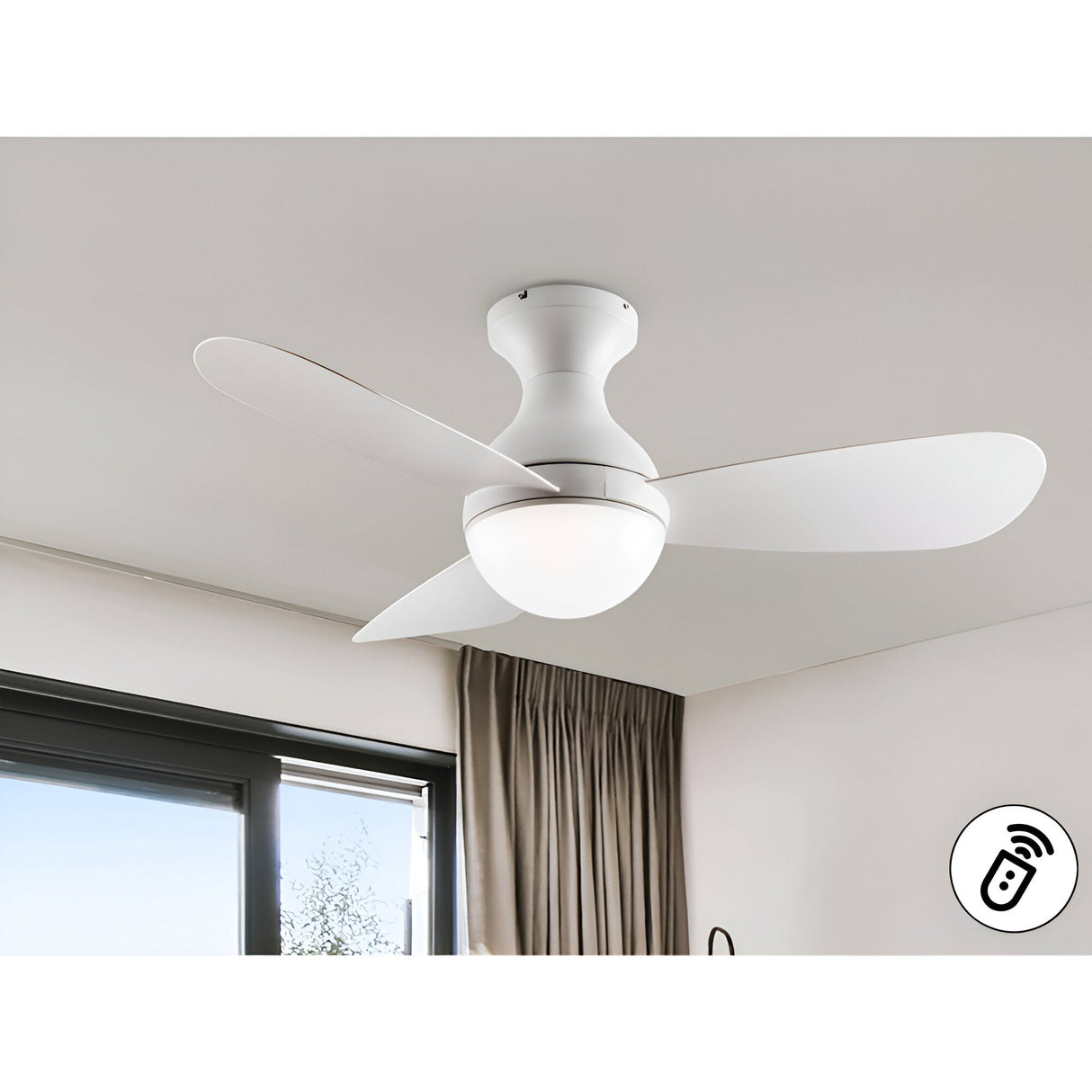 Vito CCT Dimmable LED Ceiling Fan Light - White