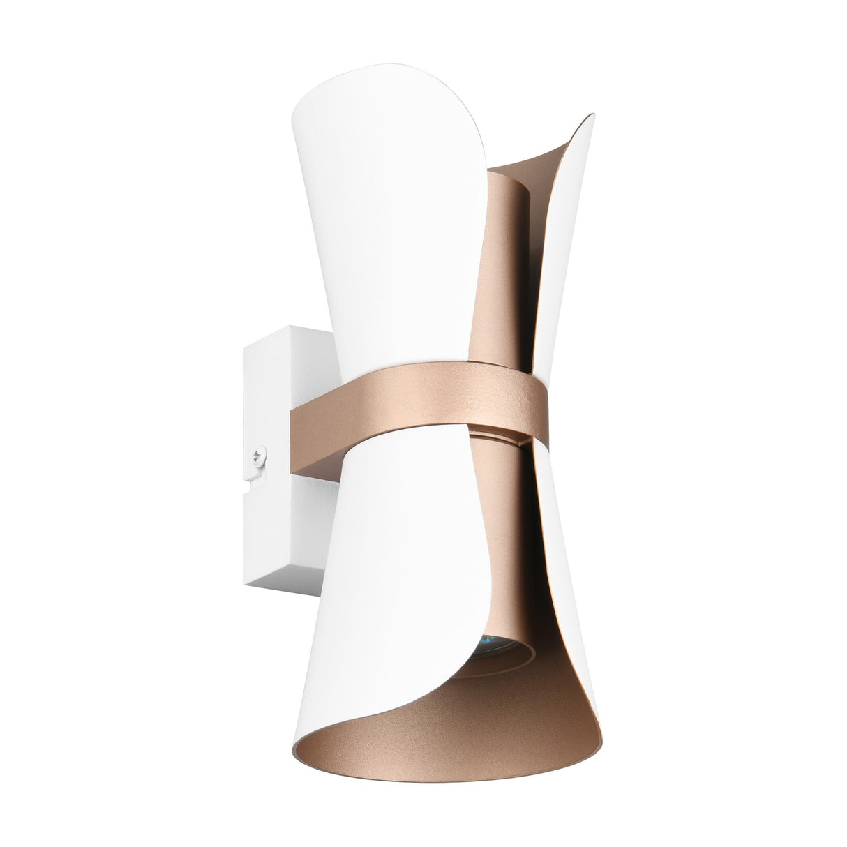 Coat 2 Light Up Down Cone Wall Light – Matt White