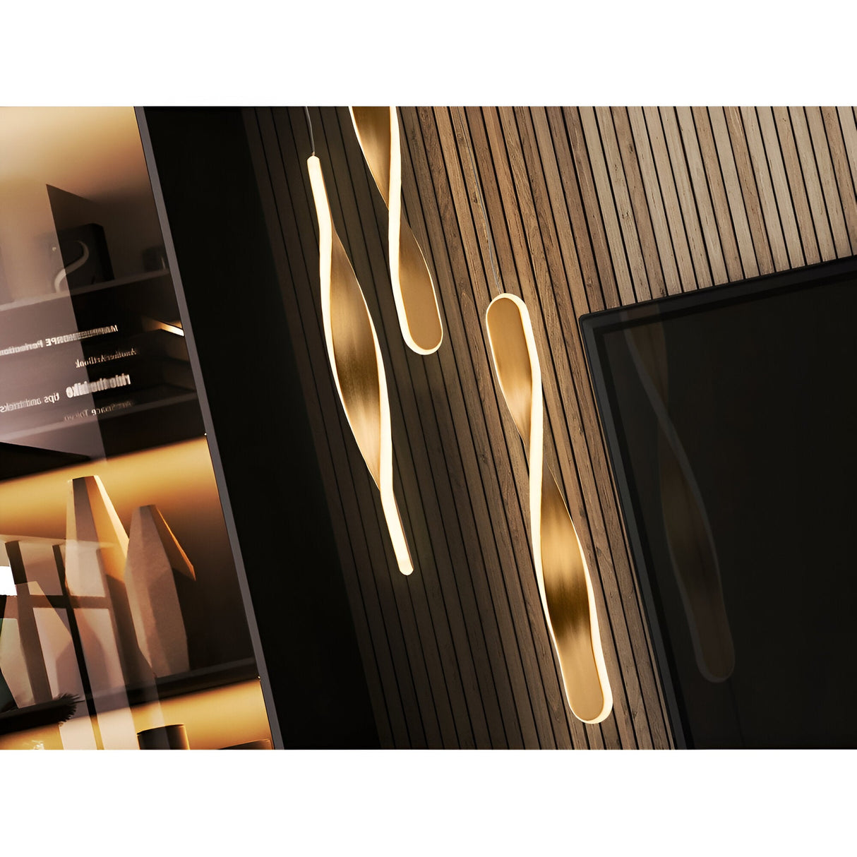 Twist 3 Light Dimmable LED Cluster Pendant Light 30W 3000K - Gold