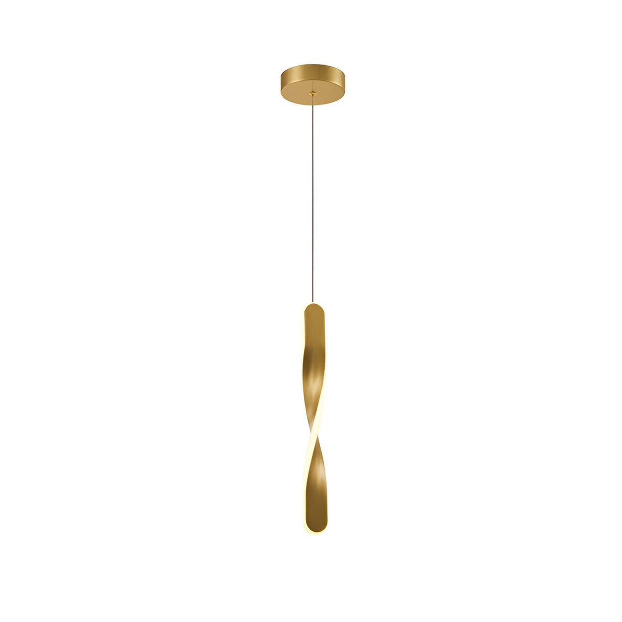 Twist LED Pendant Light 11W 3000K - Brushed Gold