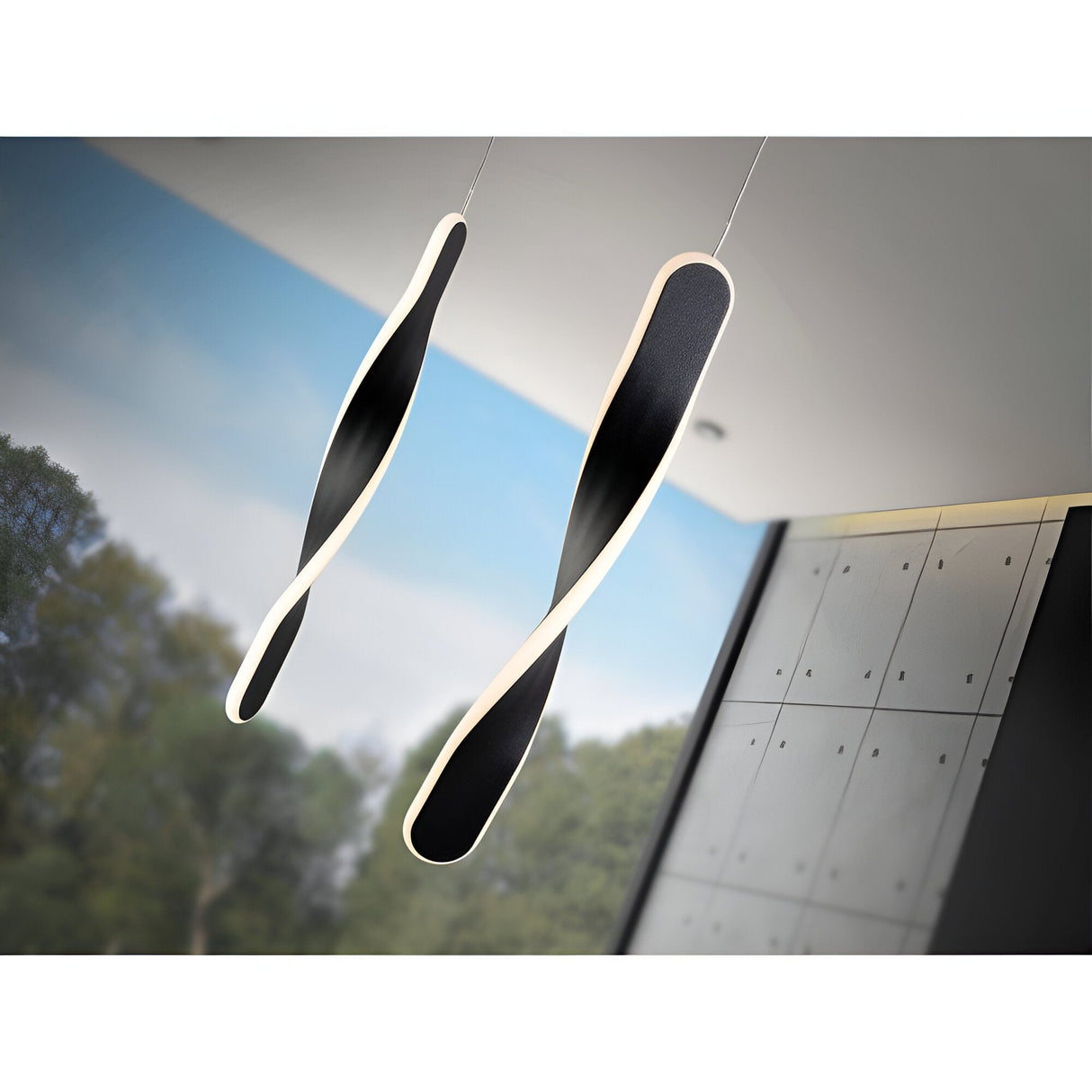 Twist LED Pendant Light 11W 3000K - Matte Black