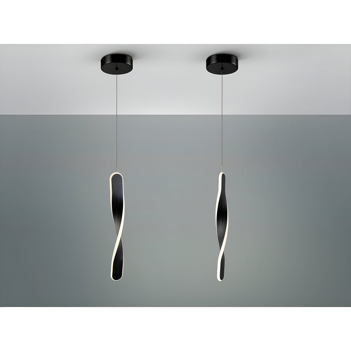 Twist LED Pendant Light 11W 3000K - Matte Black