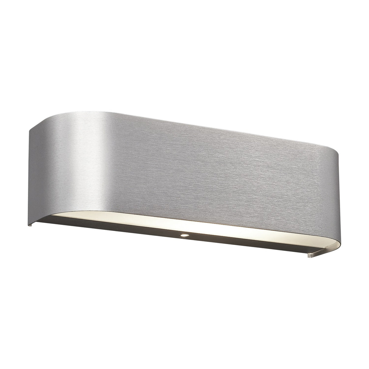 Adriano LED Up Down Glass Wall Light – Brushed Aluminium