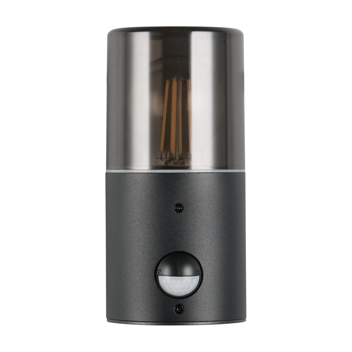 Hoosic Glass PIR Outdoor Wall Light – Matt Black