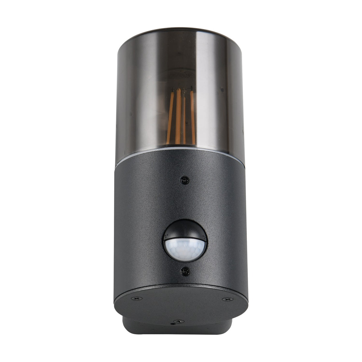 Hoosic Glass PIR Outdoor Wall Light – Matt Black