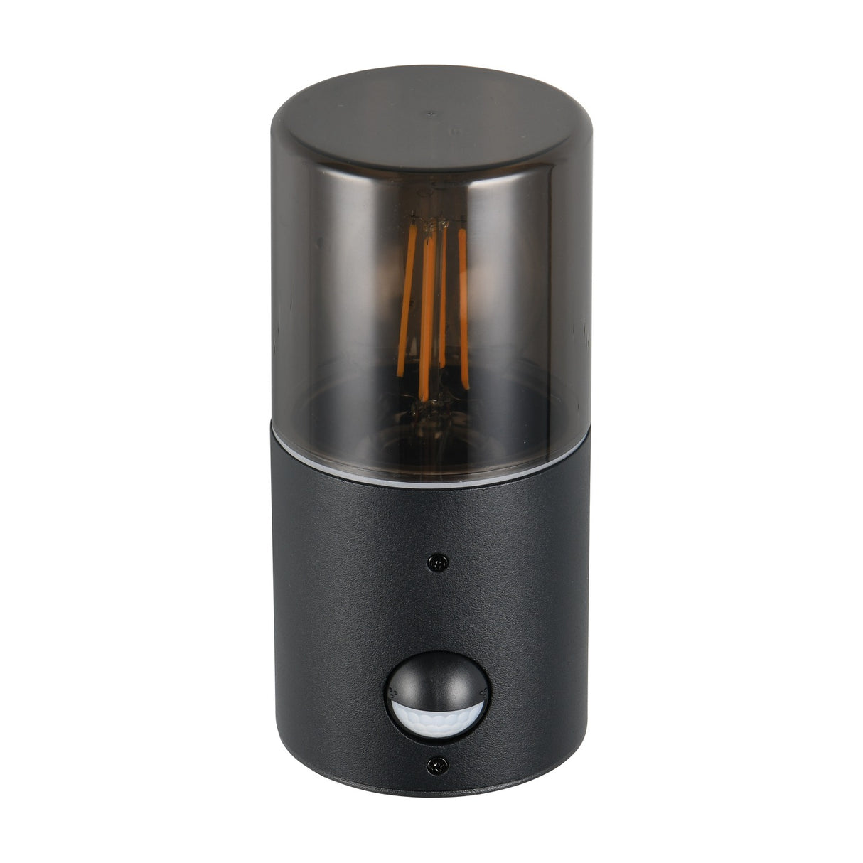 Hoosic Glass PIR Outdoor Wall Light – Matt Black