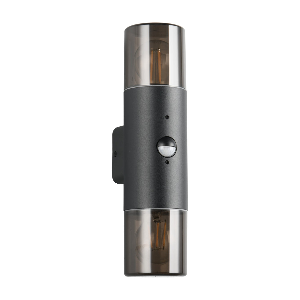 Hoosic 2 Light Up Down PIR Outdoor Wall Light – Matt Black