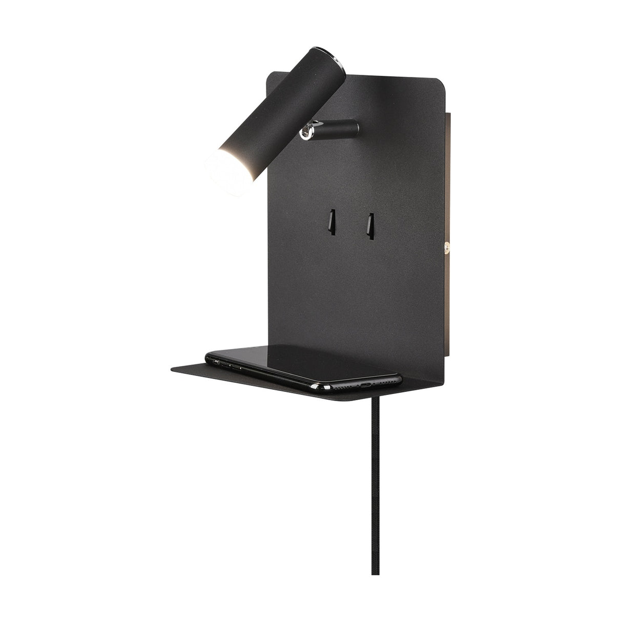 Element 2 Light LED USB Wall Light – Matt Black