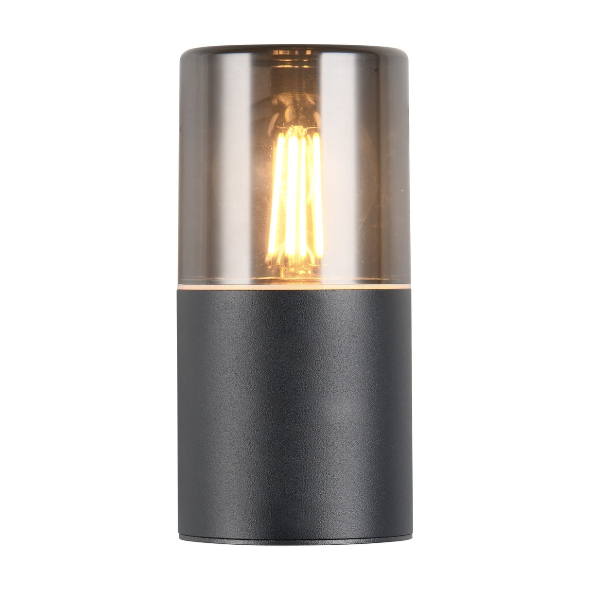 Hoosic Glass Outdoor Wall Light – Matt Black