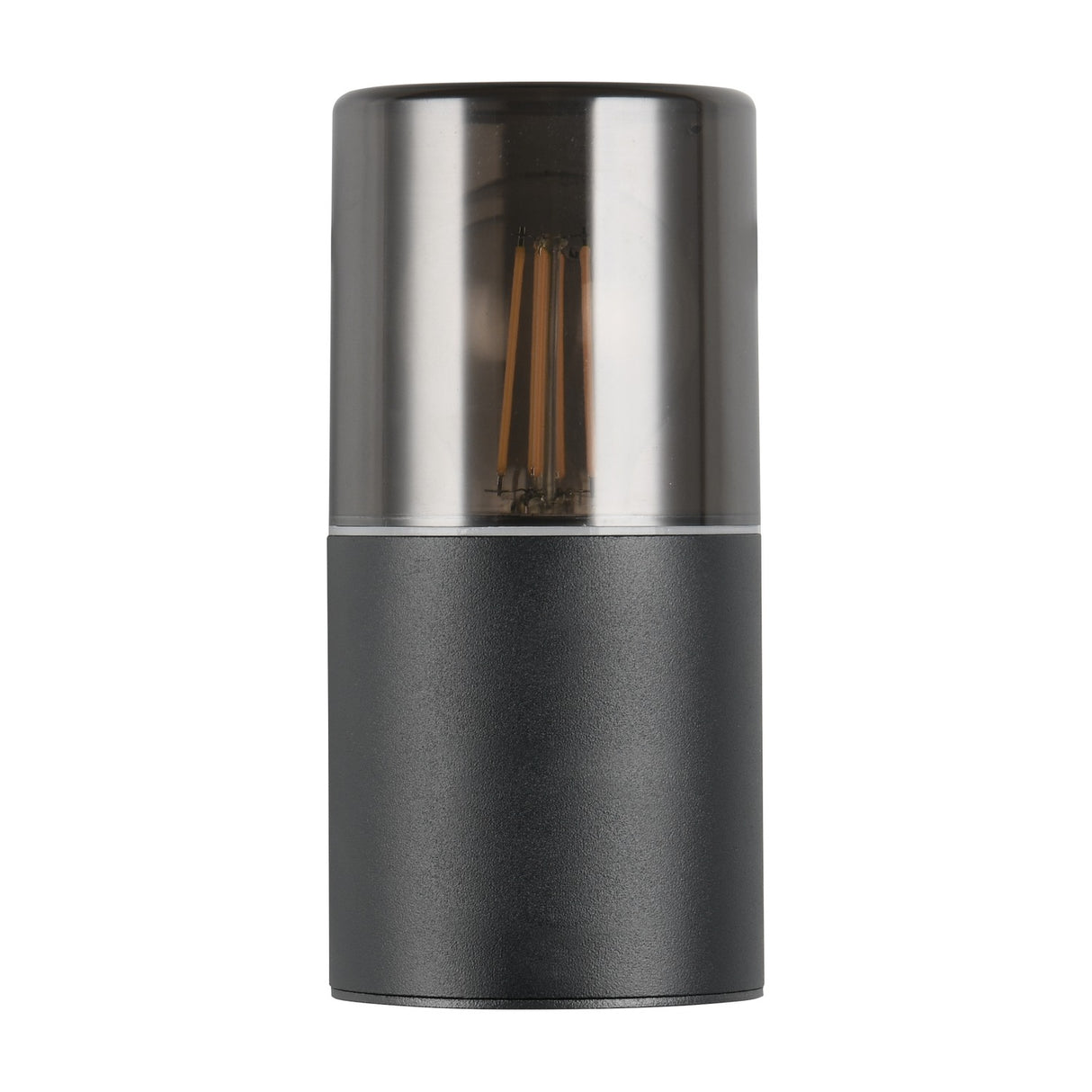Hoosic Glass Outdoor Wall Light – Matt Black