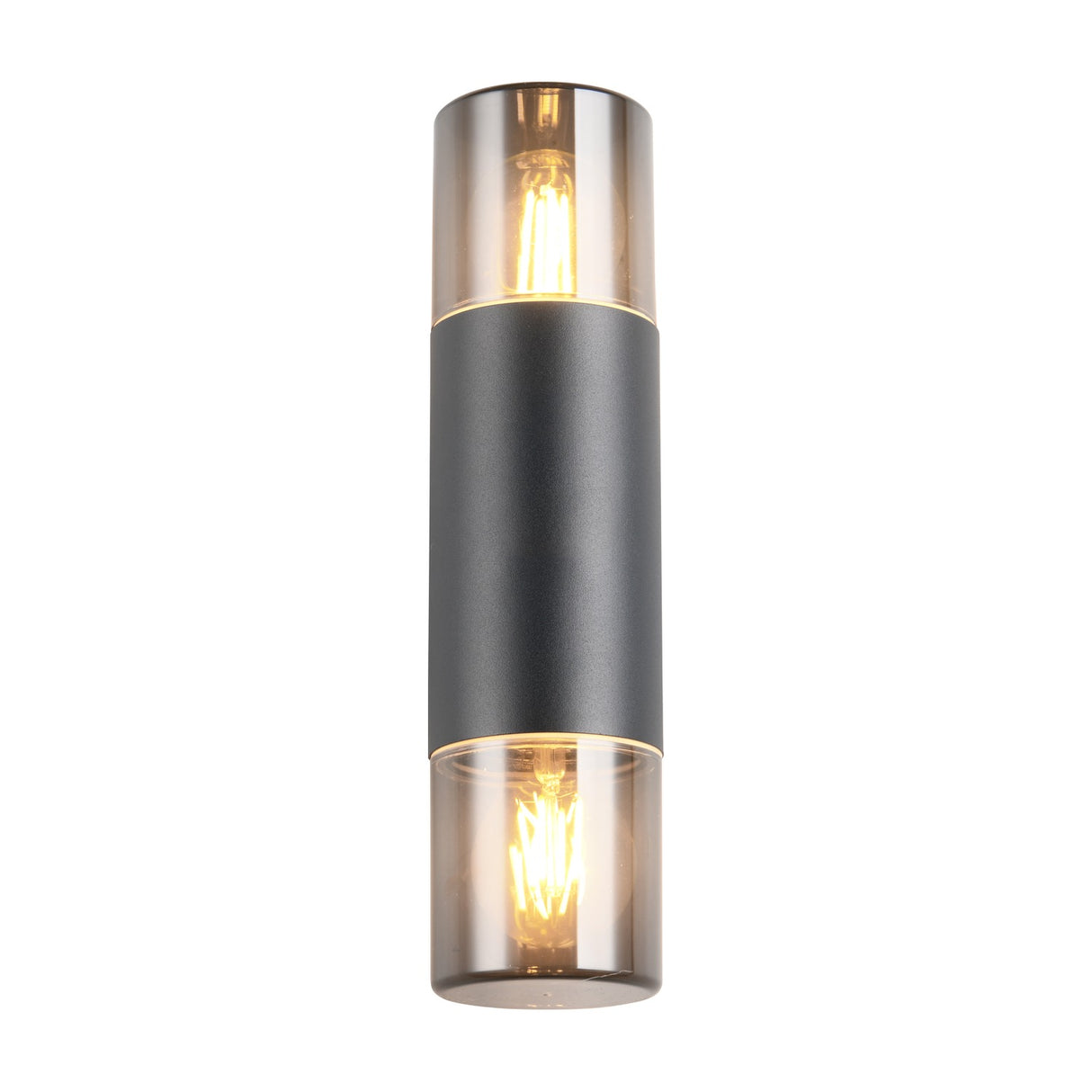 Hoosic 2 Light Up Down Outdoor Wall Light – Matt Black