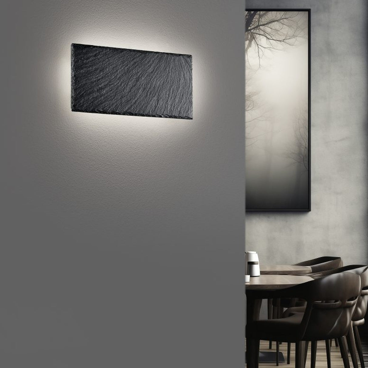 Raven LED Panel Wall Light – Black