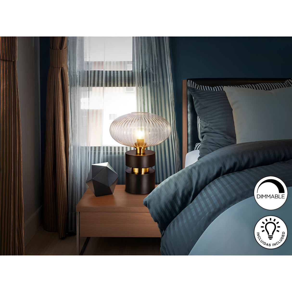 Norma Table Lamp - Black/Brass