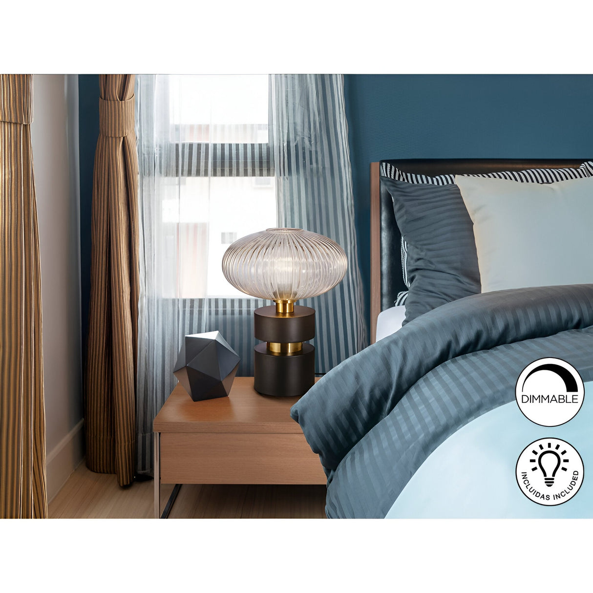 Norma Table Lamp - Black/Brass