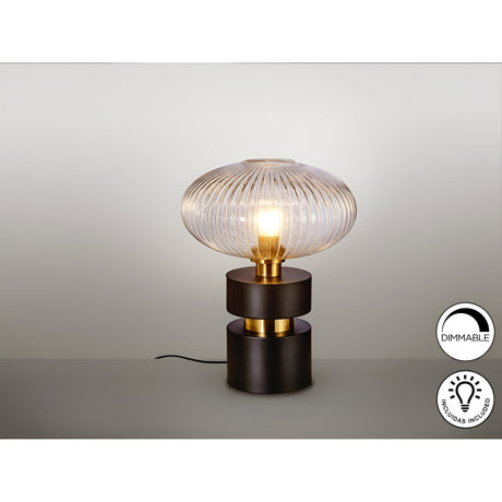 Norma Table Lamp - Black/Brass