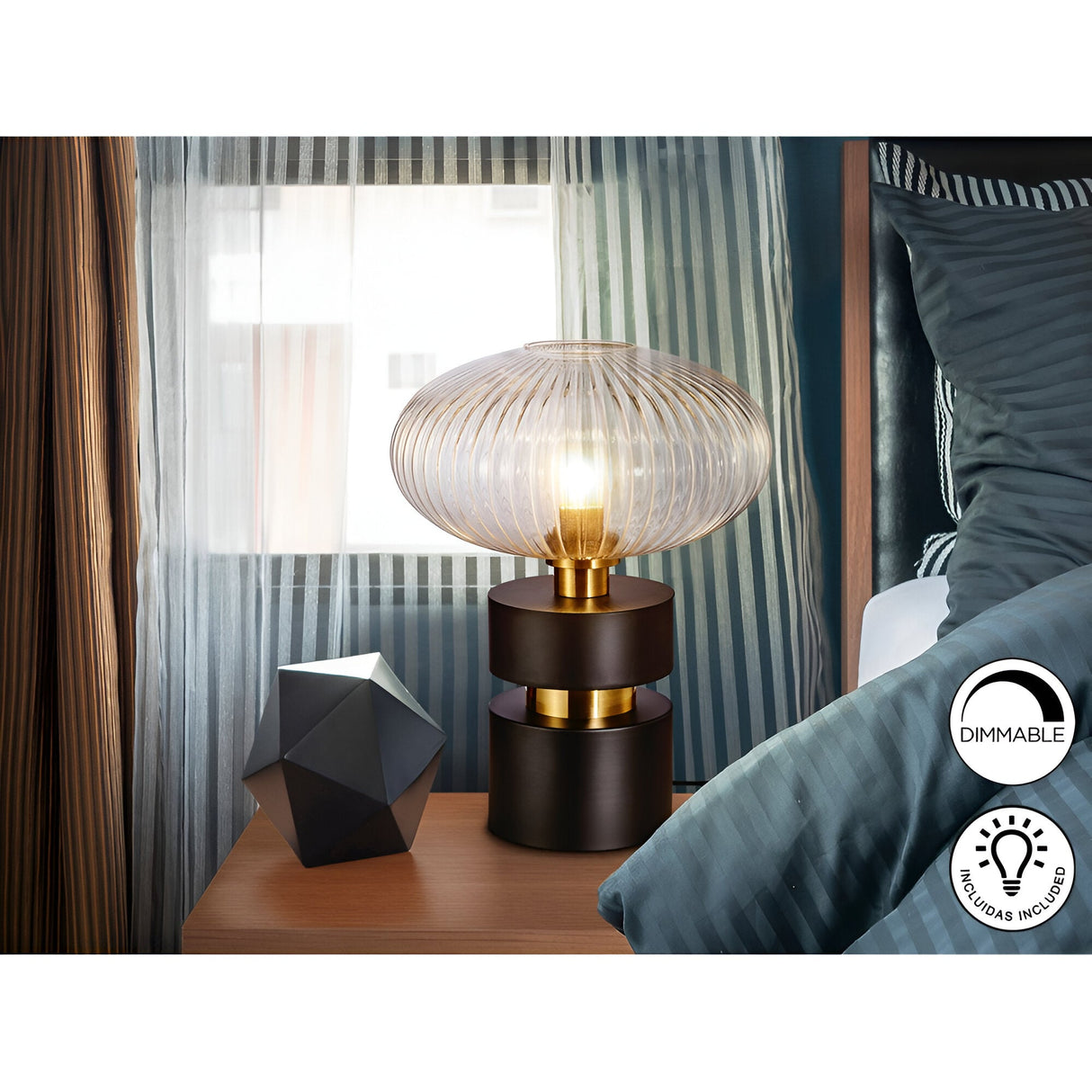 Norma Table Lamp - Black/Brass