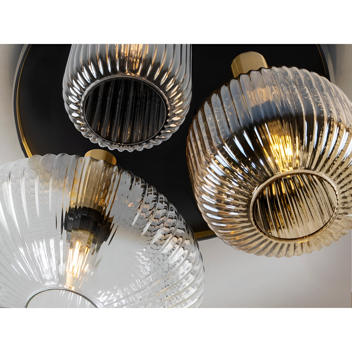 Norma 3 Light Glass Semi-Flush - Multicoloured