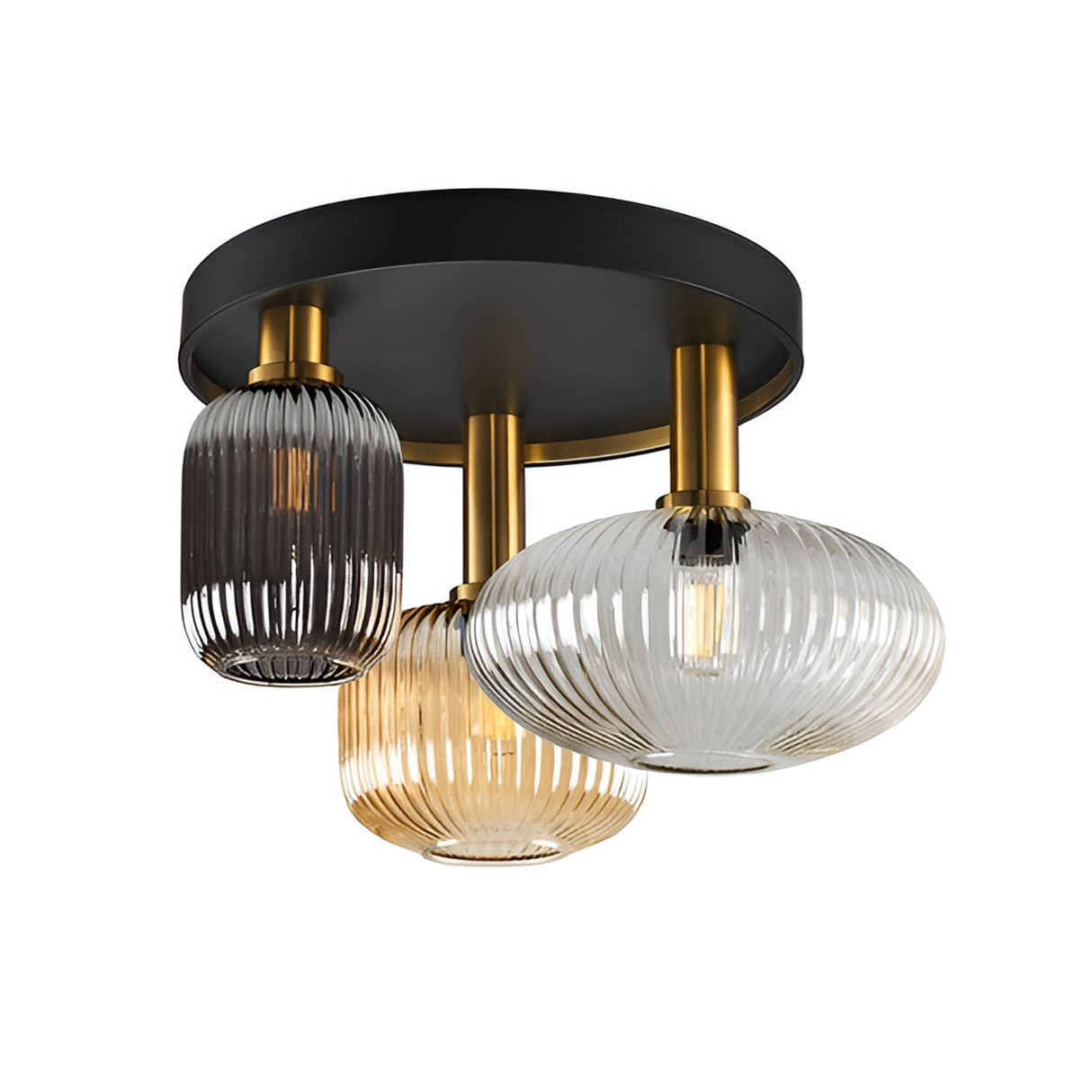 Norma 3 Light Glass Semi-Flush - Multicoloured