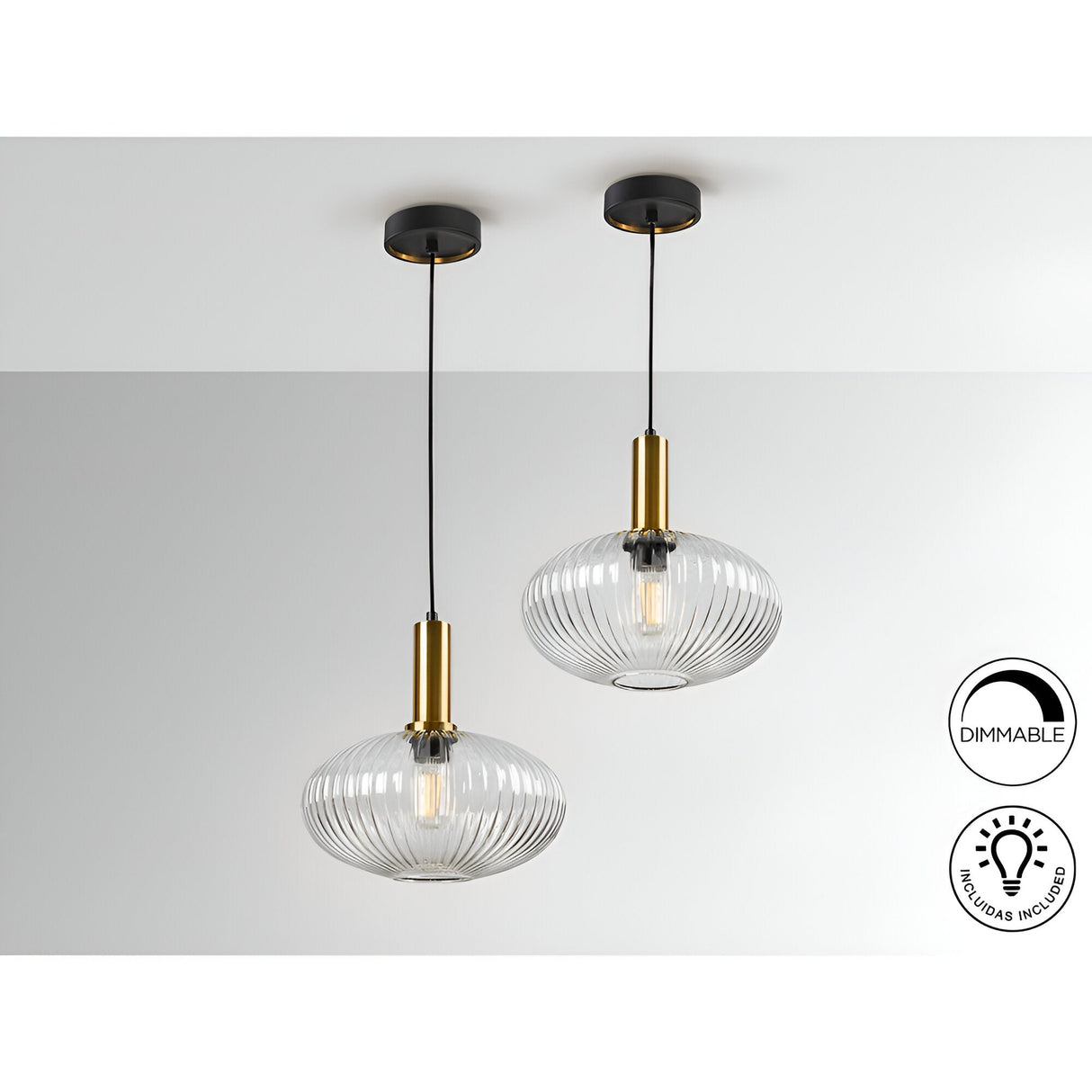 Norma 1 Light Glass Pendant - Clear