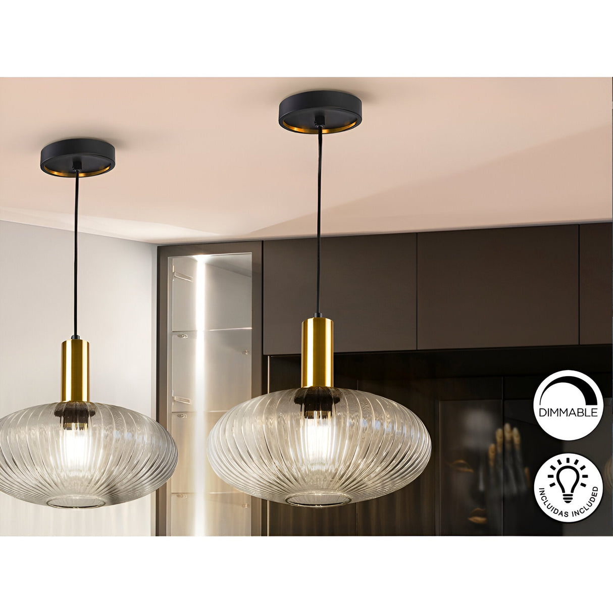 Norma 1 Light Glass Pendant - Clear