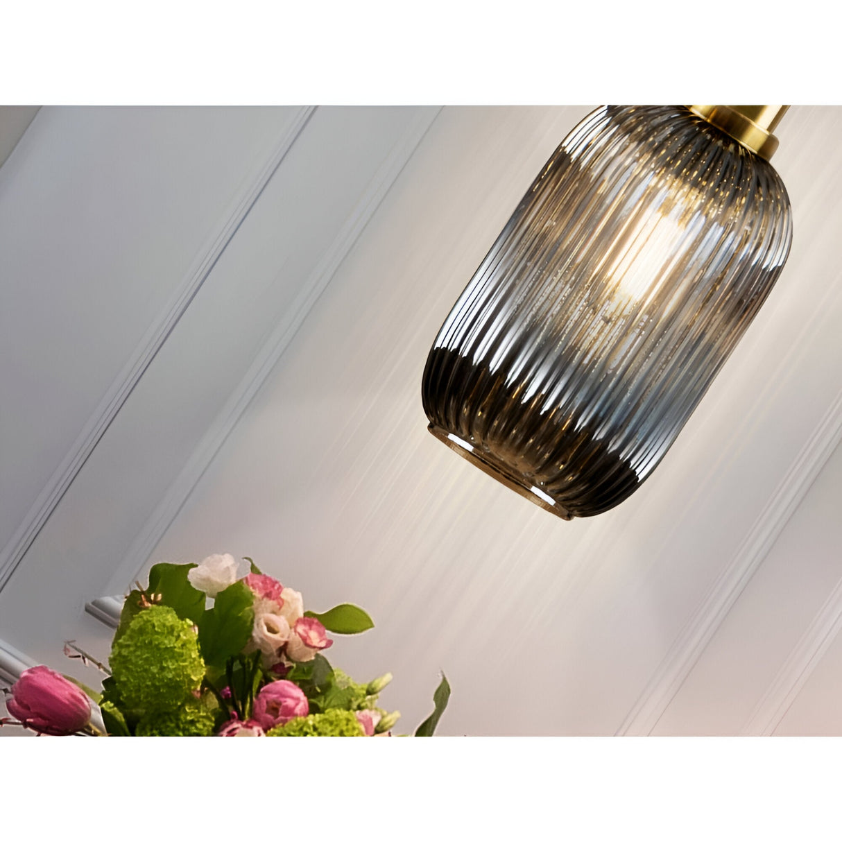 Norma 1 Light Glass Pendant - Smoked Black