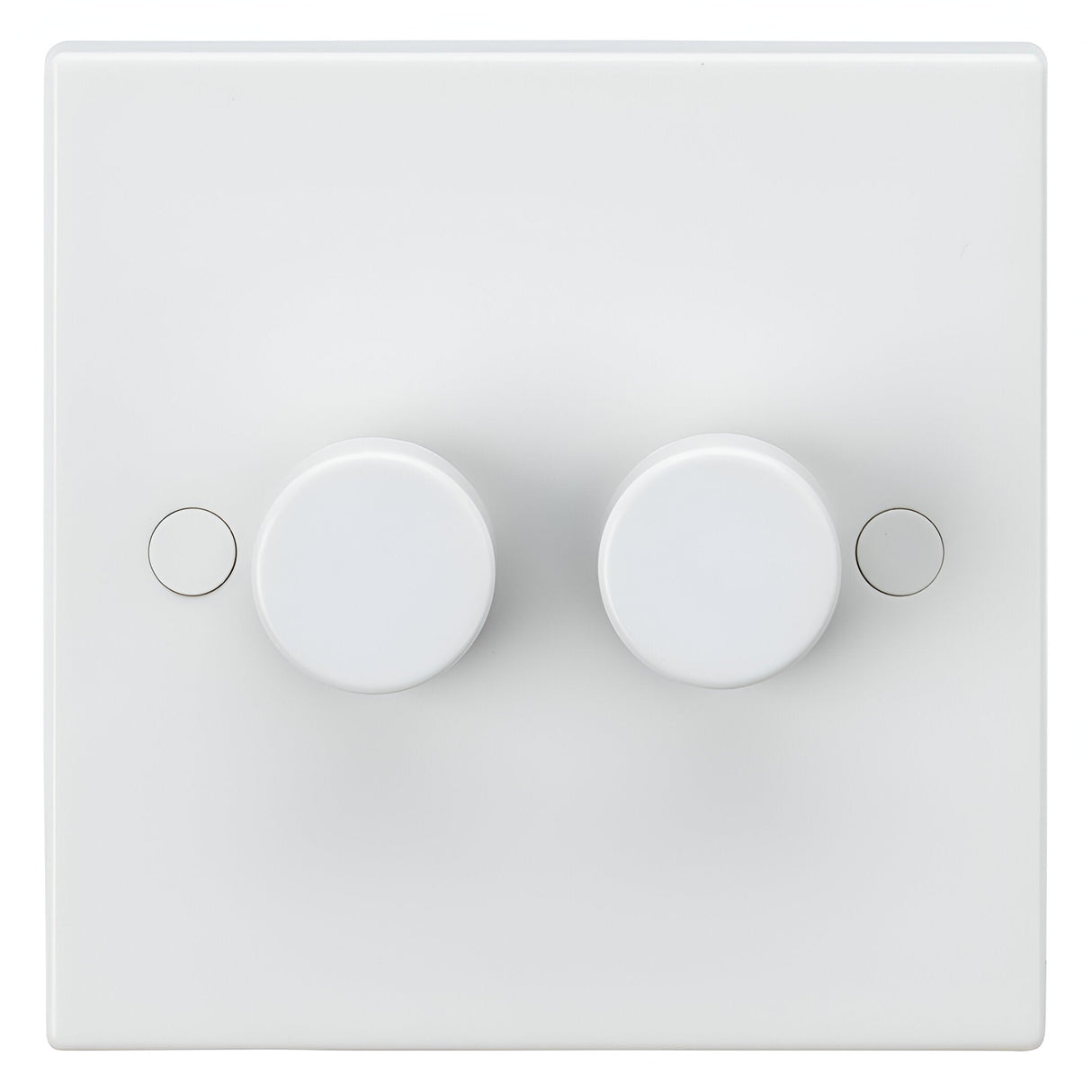 2 Gang 2-Way 5-400W (5-150W LED) Intelligent Dimmer - White (Square Edge)