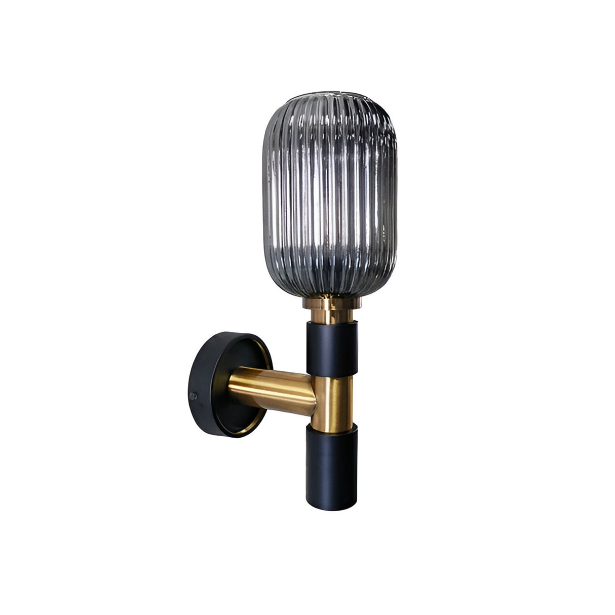Norma Glass Wall Light - Smoked Black