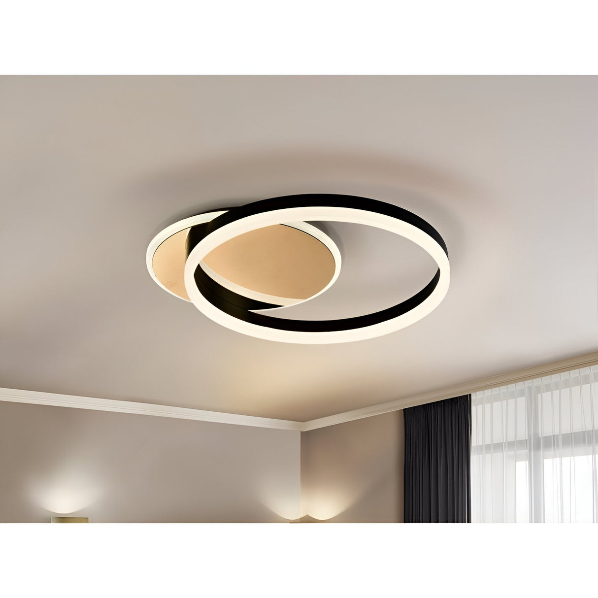 Oriel LED Wall/Flush Ceiling Light 38W 3000K - Gold/Black