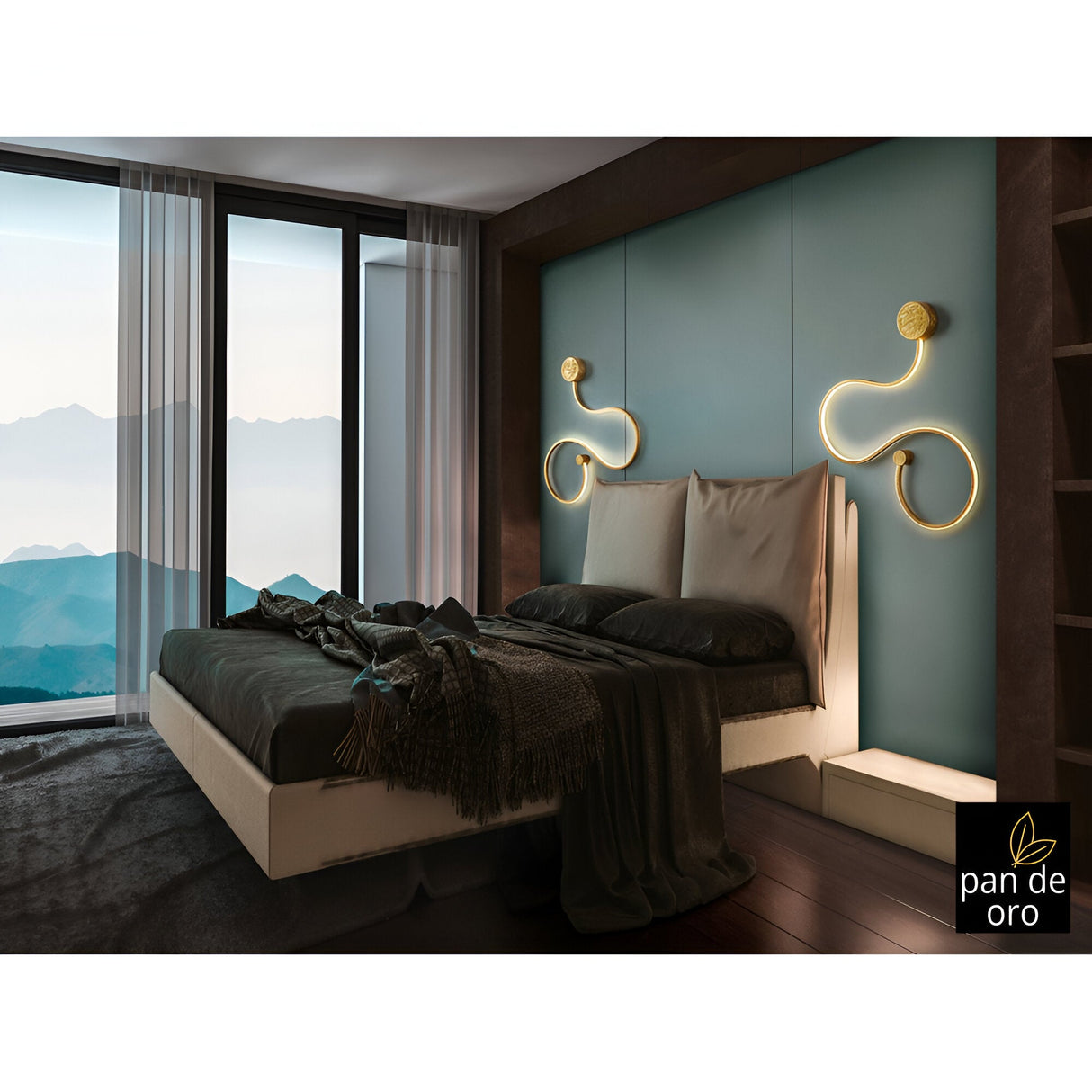 Grafos LED Small Wall Light 19.5W 3000K - Gold Leaf