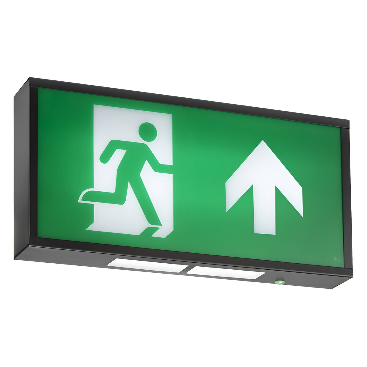 Wall Mounted 6W LED Emergency Exit - Black