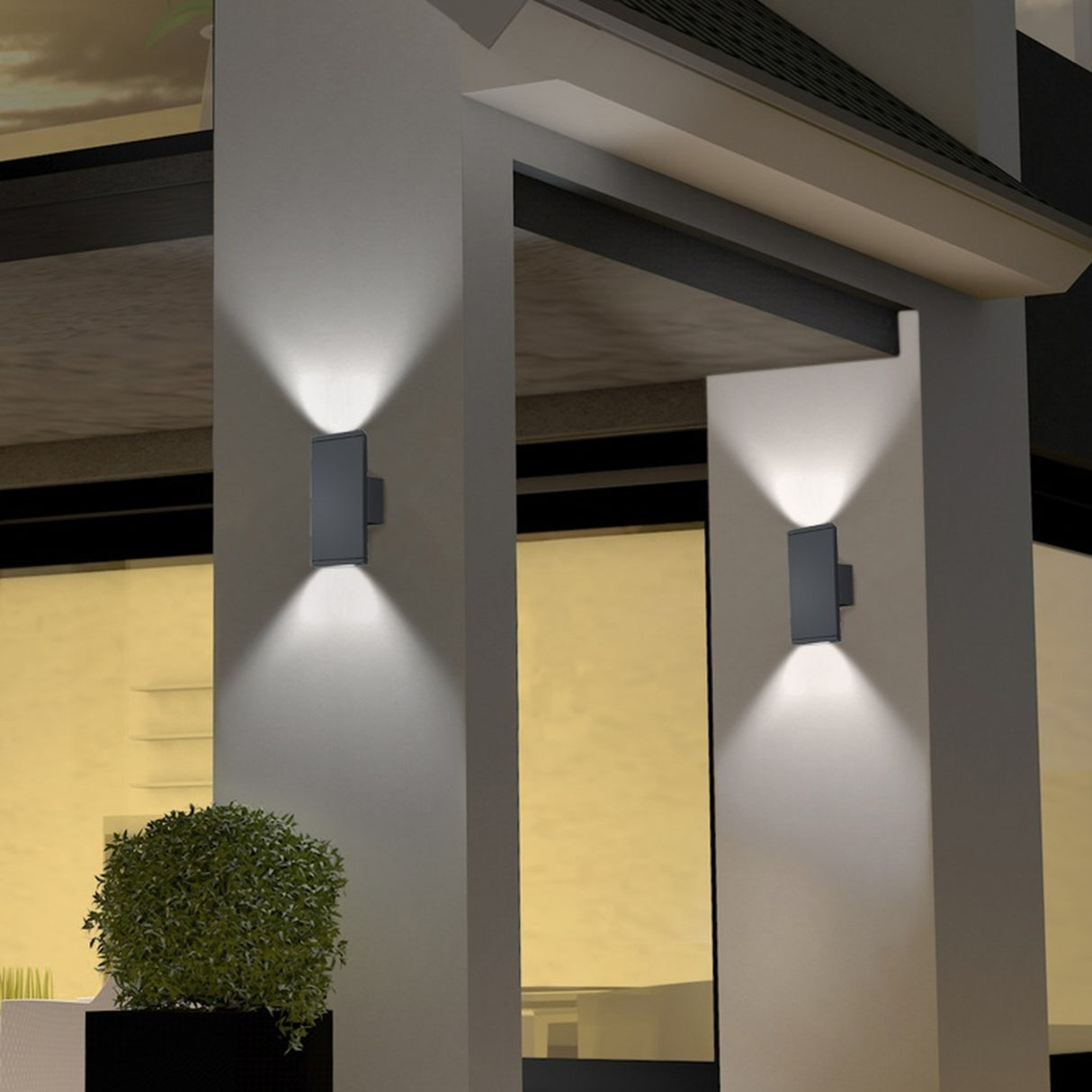 Colorado 2 Light LED Up Down Outdoor Wall Light – Anthracite