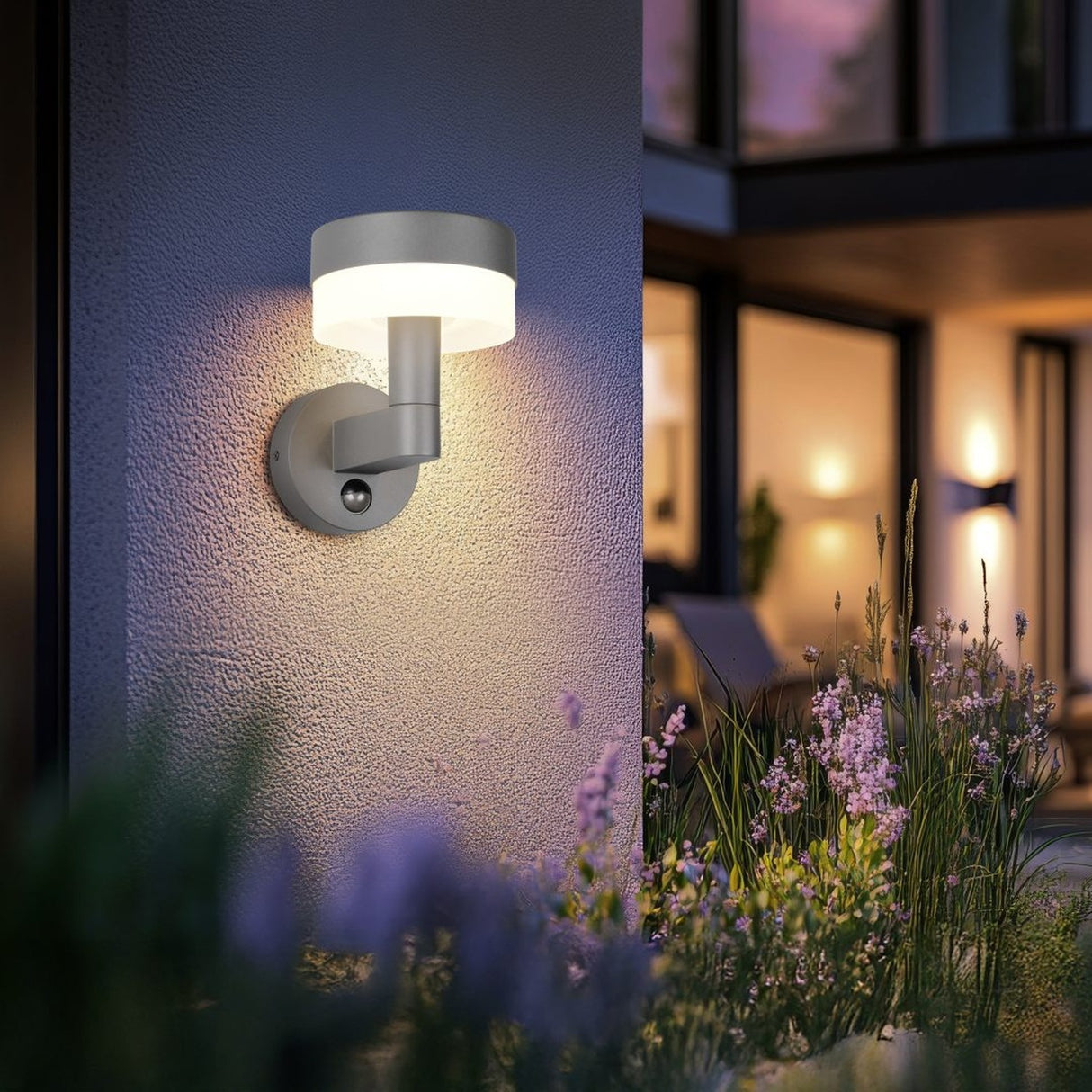 Mackenzie LED PIR Outdoor Wall Light – Anthracite