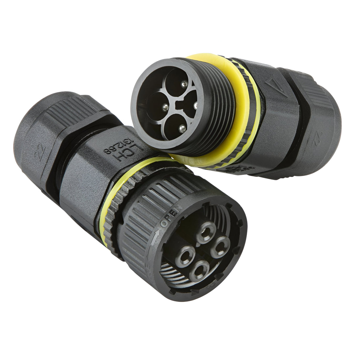 IP68 16A Plug And Socket Cable Connector (4-pin)