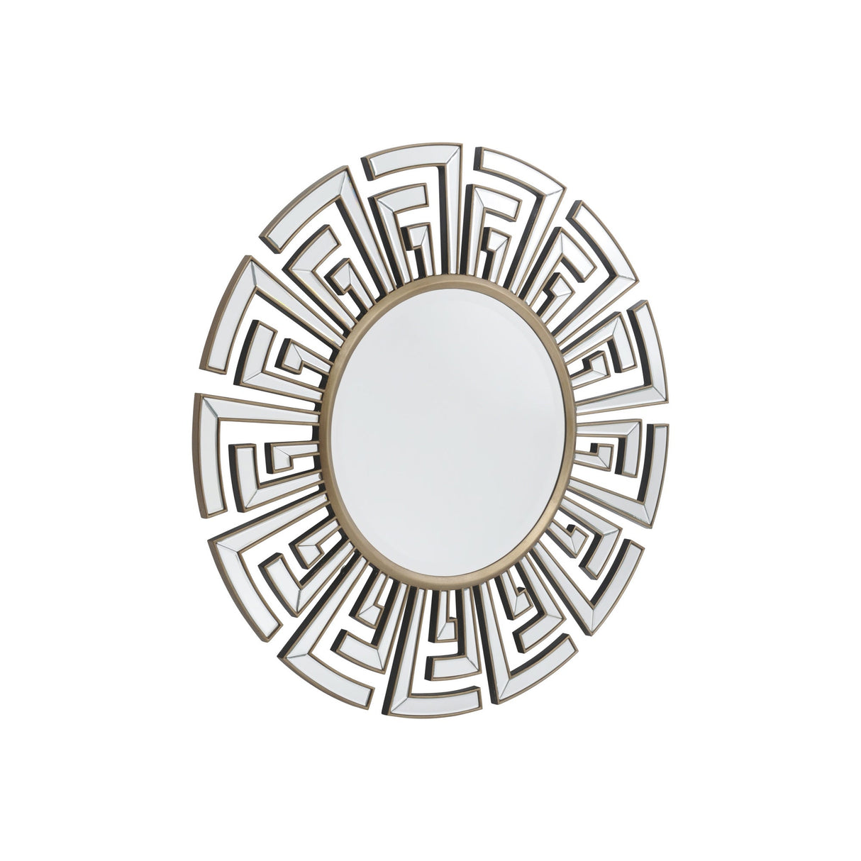 Claridge Deco Round Wall Mirror Gold - 120cm