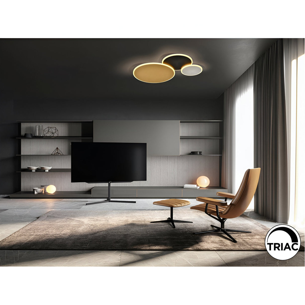 Umbra Dimmable LED Flush Light 32W 3000K - Multicoloured