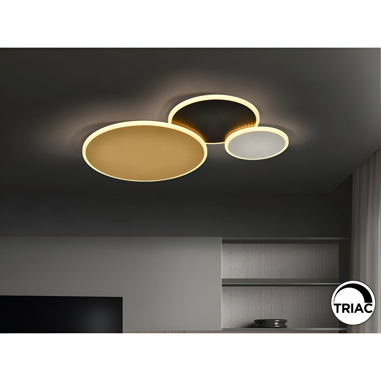 Umbra Dimmable LED Flush Light 32W 3000K - Multicoloured