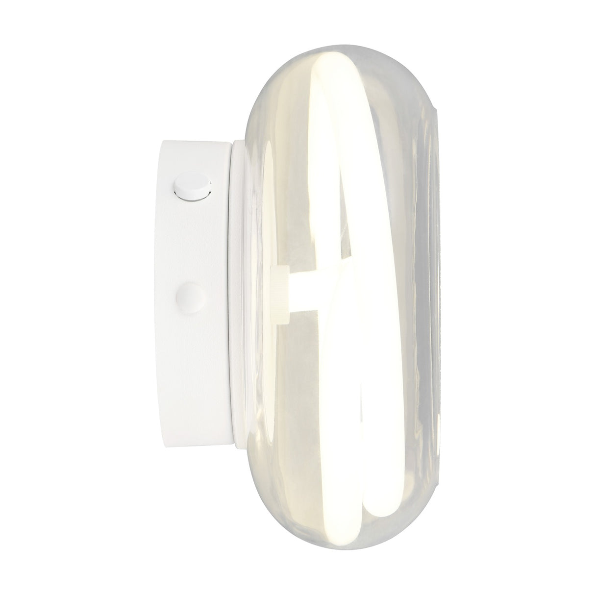 Tarsia LED Glass Wall Light – Matt White
