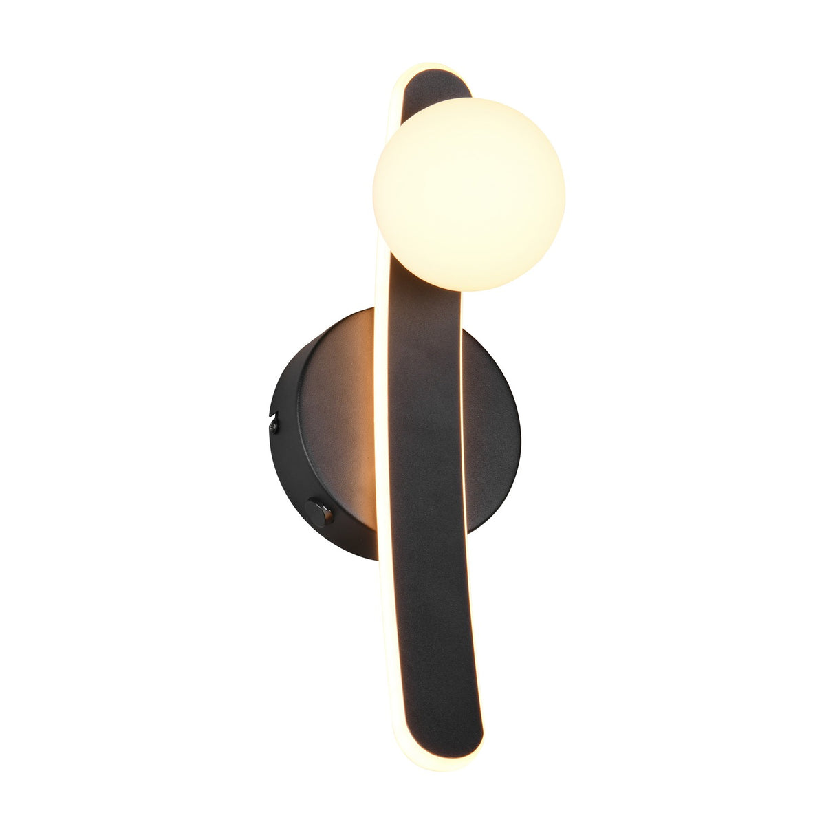 Napoli LED Glass Wall Light – Matt Black