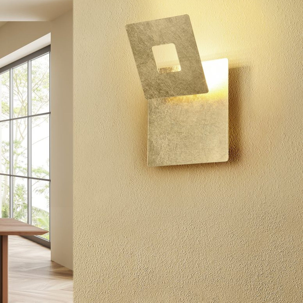Leano LED Square Wall Light – Gold