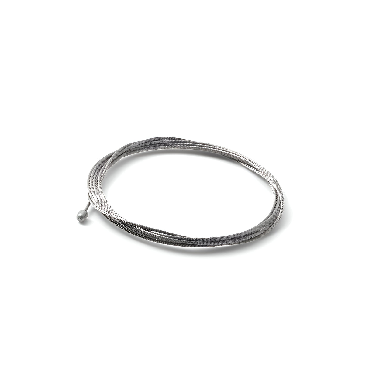 Coiled corrosion-resistant Sparx Kit Single Steel Cable 5m with ball end, displayed on a white background.