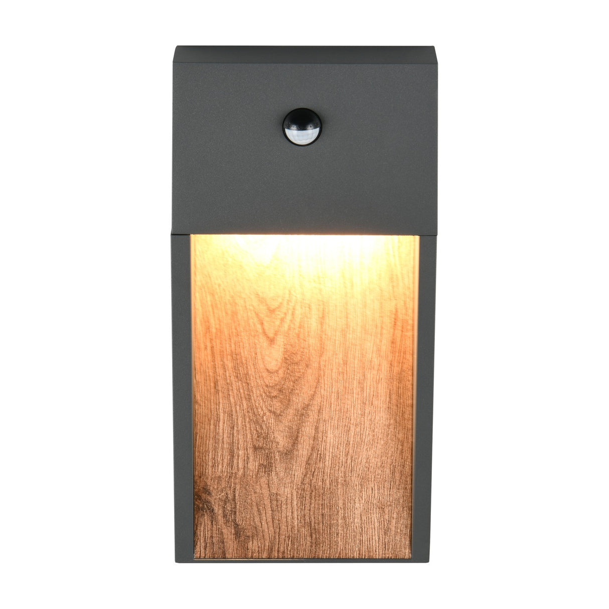Salmon LED PIR Outdoor Wall Light – Wood Effect