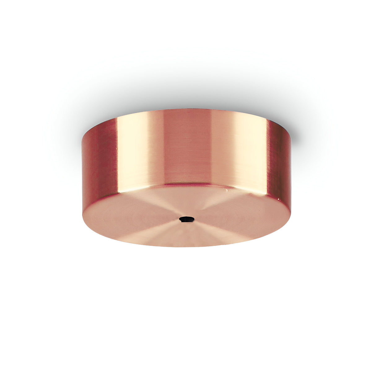 Meet the Glacia-1 Ceiling Light: a sleek, modern copper fixture that seamlessly integrates into your ceiling with its polished finish and adjustable lighting, exuding an elegant and sophisticated appeal akin to a magnetic ceiling rose.
