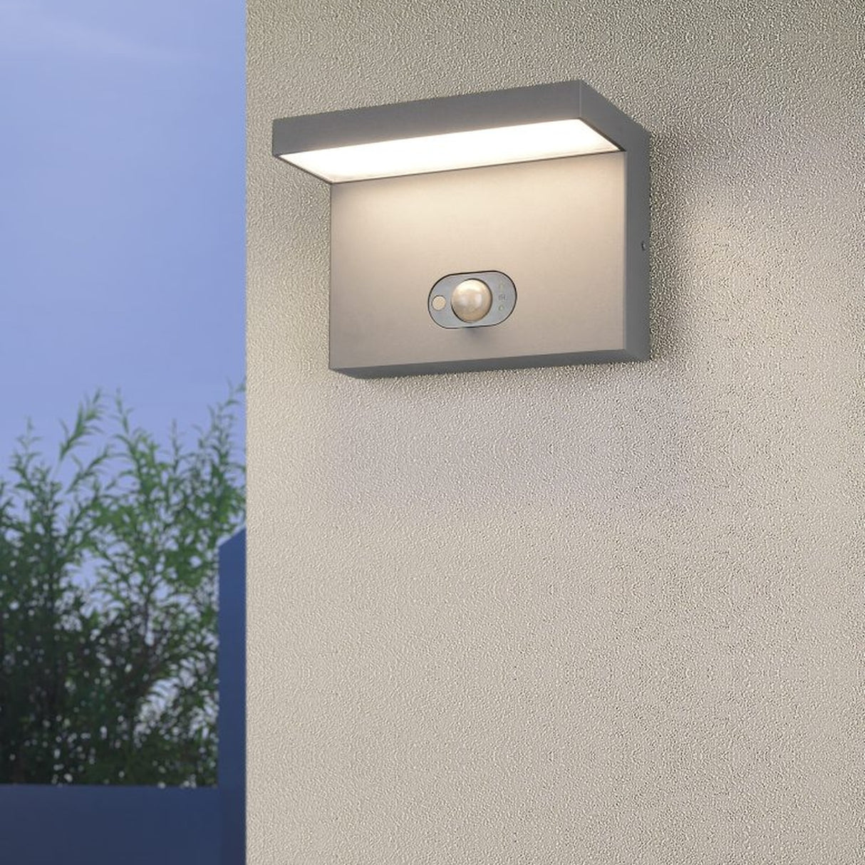 Blyde LED Solar PIR Outdoor Wall Light – Anthracite