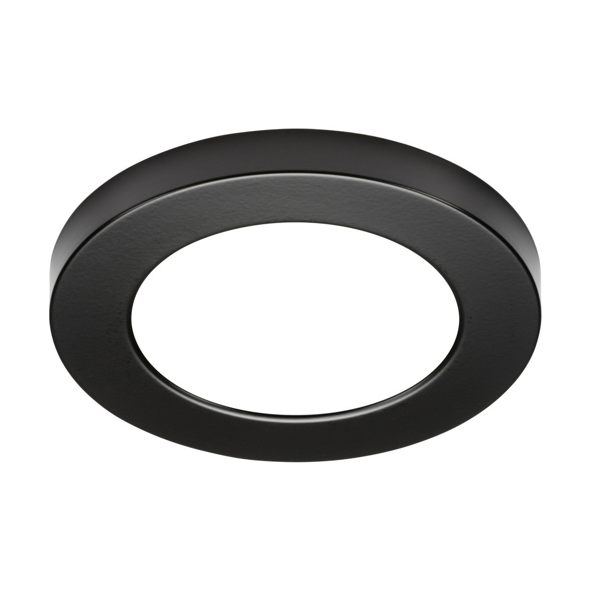The CPL6 Matt Black Bezel, featuring a minimalist and sleek design, comes in a round and black ceiling light fixture that incorporates an innovative LED panel for modern efficiency.