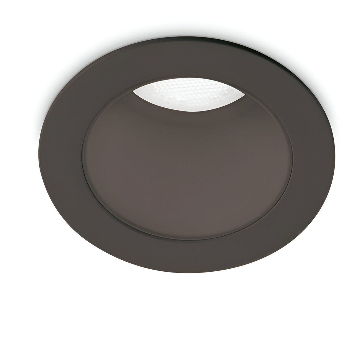 Introducing the Clarion LED Recessed Downlight - 8W, CRI90, 3000K. Featuring a circular black trim and a white interior housing, this recessed ceiling light is ideal for contemporary home or office environments, delivering energy-efficient illumination with its sophisticated design.