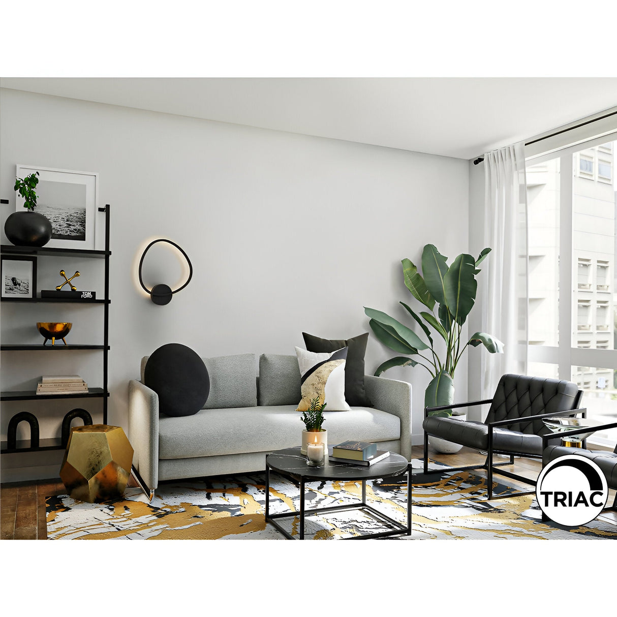 Opalis LED Wall Light 27W 3000K - Matte Black