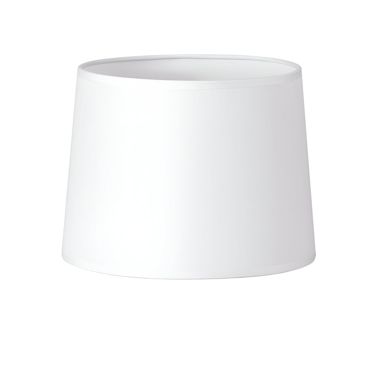 The Aethera Cone Lampshade - White, 20cm showcases a timeless conical shape with a broad bottom opening and a narrower top, allowing for easy compatibility with any standard lamp base. Its sleek white finish enhances your decor with an elegant touch, making it an ideal option for those who appreciate simplicity and style.