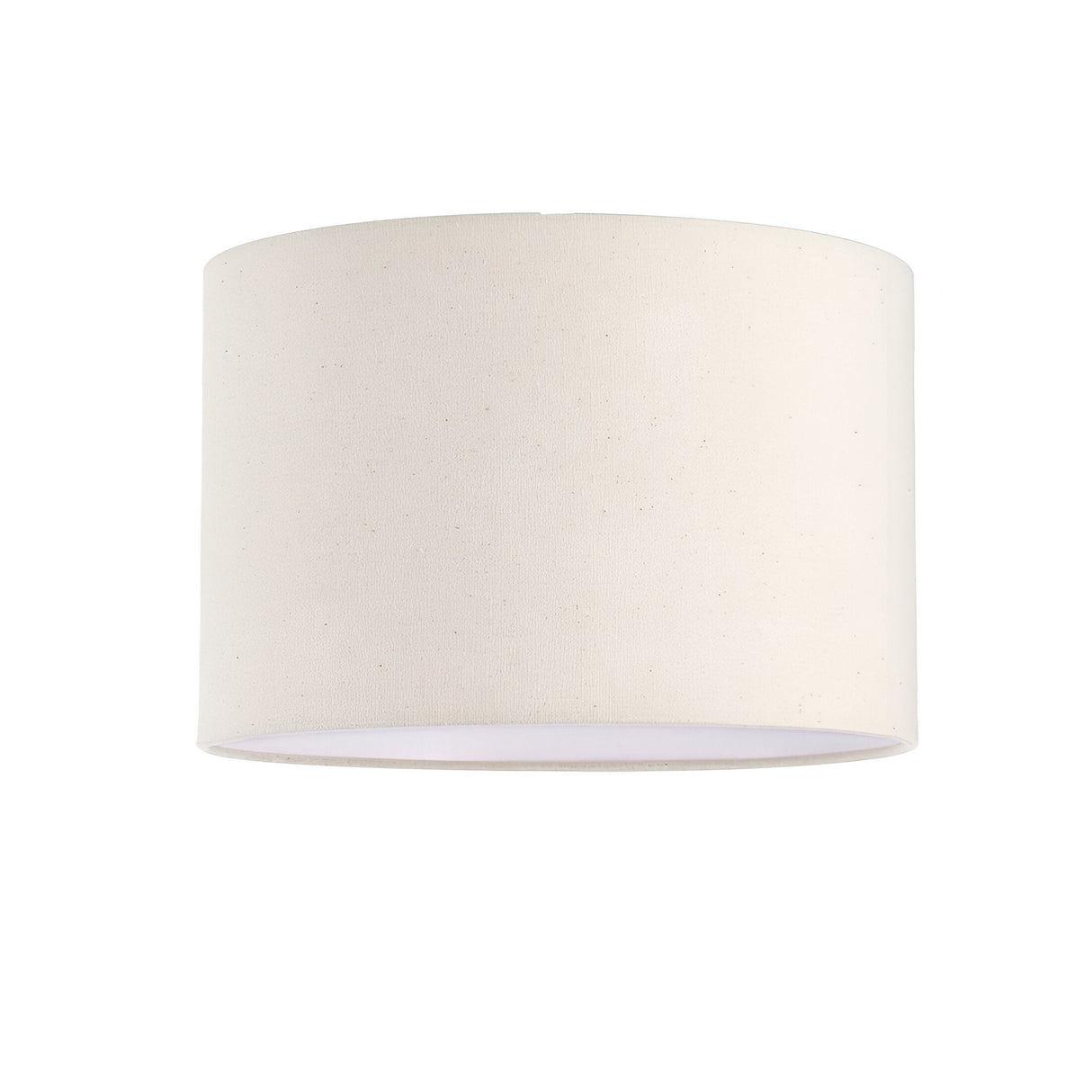 The Aethera Cylinder Lampshade - Beige, 30cm is a modern-style lampshade with a smooth fabric texture and a wide opening at the bottom to ensure excellent light diffusion.