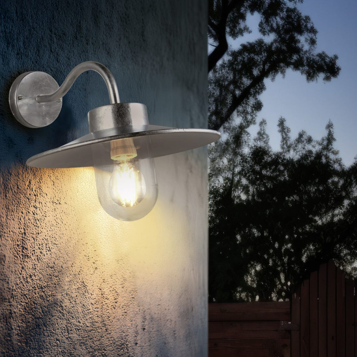 Tana Lantern Outdoor Wall Light – Galvanised